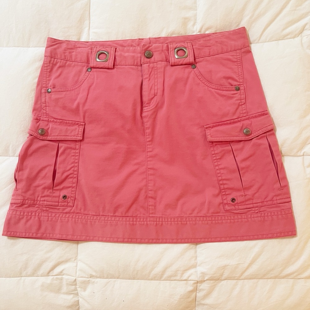 Vintage Athleta Pink Cargo Skirt Casual Resort Wear Size 8